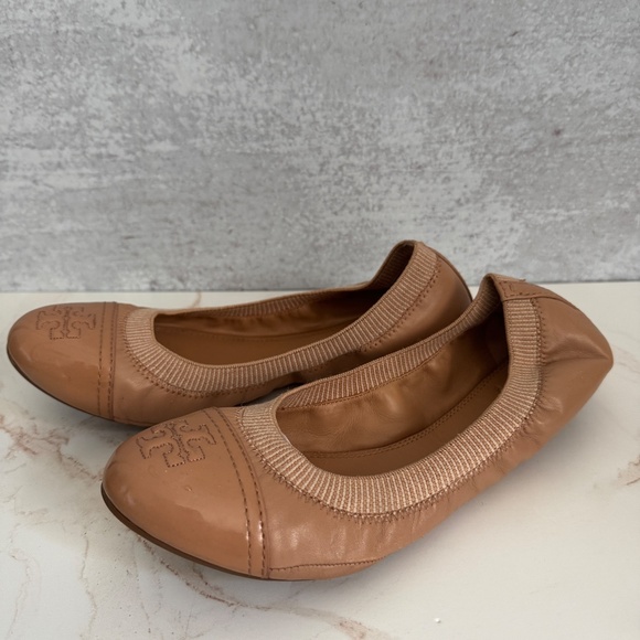 Tory Burch Nude Gabby Ballet Flats - Size 9 - Picture 3 of 10